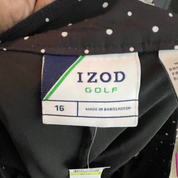 Izod Golf Women's Black and White Polka Dot Skort with Pockets – Size 16 - Picture 5 of 9